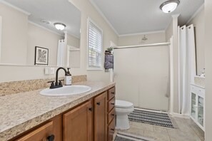 Shower, hair dryer, towels, soap - The Retreat in the Woods, Travelers Rest, SC (Travelers Rest)