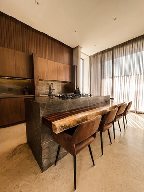 Luxury House | Private kitchen | Full-size fridge, microwave, oven, blender - KASA KAVA (Valle de Guadalupe)