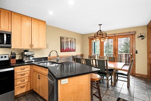 Fridge, microwave, oven, stovetop - Moose Mountain Cabin. Ski-in ski-out, five bedrooms, & a wood-burning fireplace! (Lutsen)