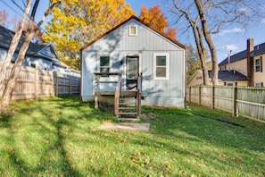 Cozy single-story home with a gabled roof and inviting front porch.