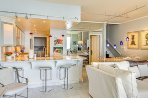 TV, fireplace, books - Lake Tahoe Gem w/ Furnished Deck & Water Views! (Incline Village)