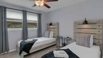 4 bedrooms, iron/ironing board, travel crib, WiFi