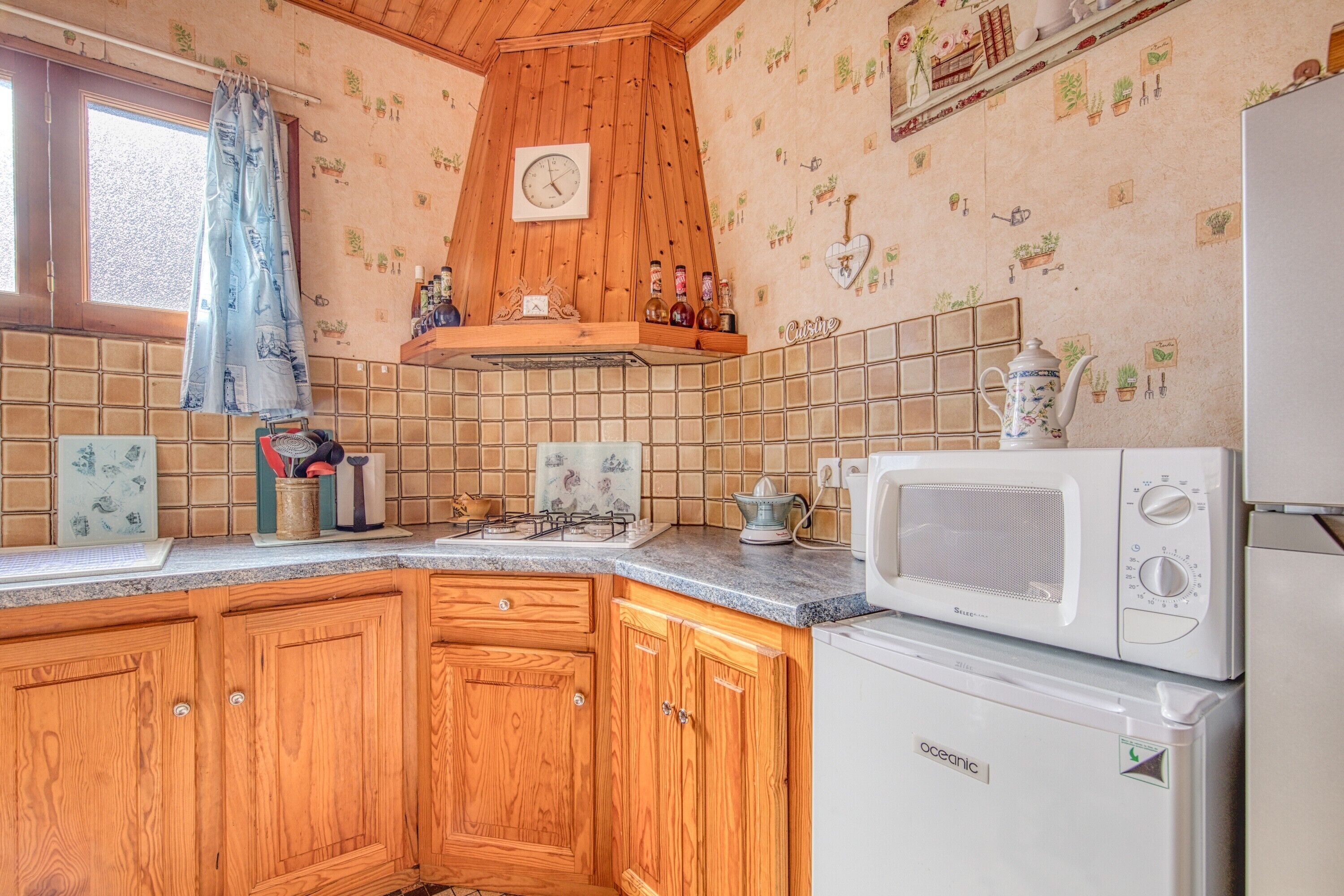 Jääkaappi, mikroaaltouuni, uuni, liesi