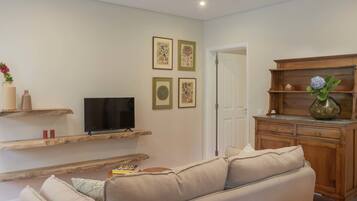 Televisie en een open haard