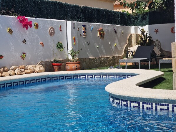 A heated pool