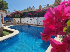 A heated pool