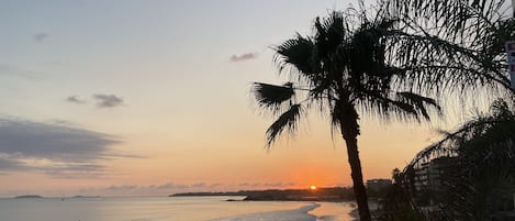 在海滩
