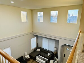 Smart TV, fireplace, video games, table football