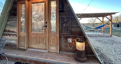Hill Country Glamping A Frame Cabin on 2 Private Acres!