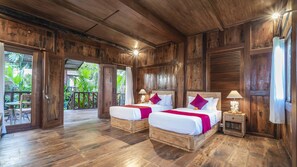 Superior Twin Room | Desk, free WiFi, bed sheets - Belvilla Scenic Picturesque Near Monkey Forest (Ubud)
