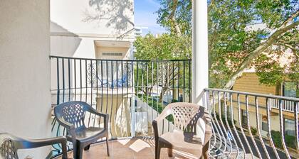 Spacious three-story coastal villa with resort amenities, balconies & jetted tub