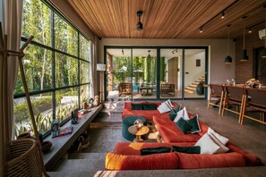 TV - Luxury 4BR Designer Villa with Pool & Views (Canggu)