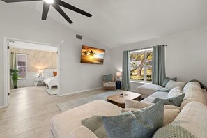 4 bedrooms, iron/ironing board, travel crib, WiFi