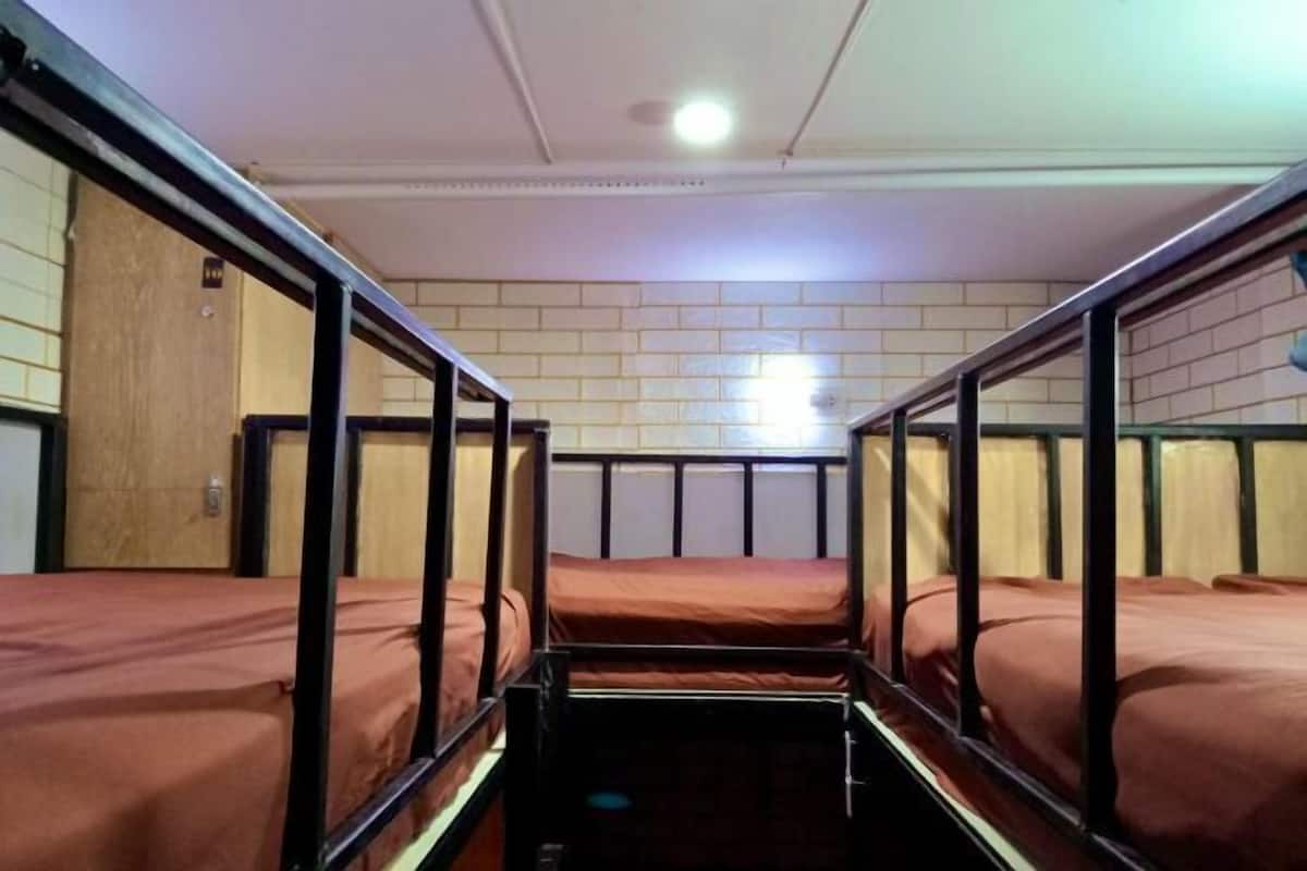 Hypo-allergenic bedding, laptop workspace, blackout curtains, free WiFi