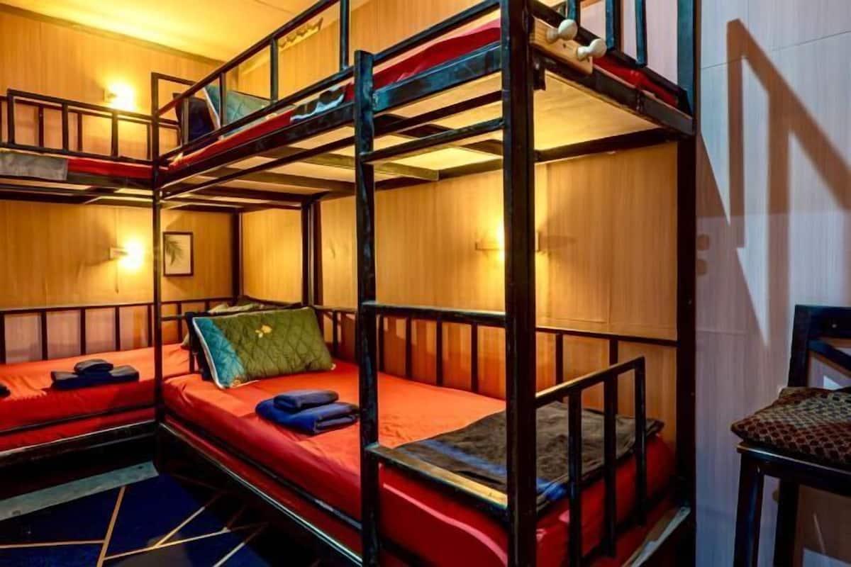 Hypo-allergenic bedding, memory foam beds, free minibar, blackout drapes