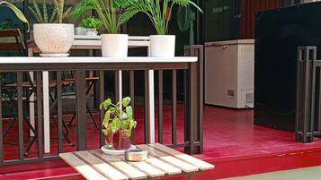 Outdoor banquet area