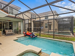 A heated pool