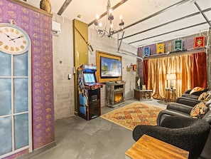 Smart TV, video games, DVD player, stereo