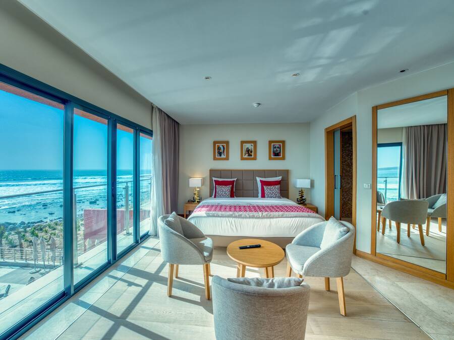 Suite presidencial, vistas al mar | 1 dormitorio, sábanas de algodón egipcio, ropa de cama de alta calidad