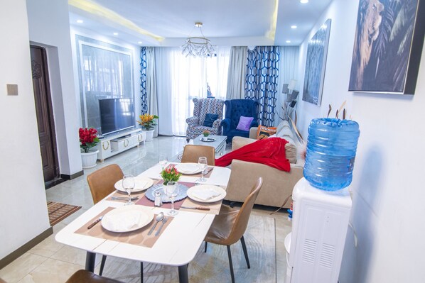 Business Apartment | Living area | Flat-screen TV - Lux Suites Silver Habor Apartments (Nairobi)