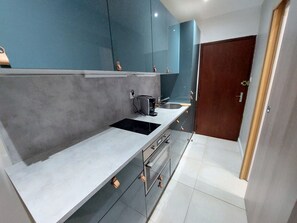 Fridge, microwave, dishwasher, electric kettle