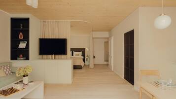 1 Schlafzimmer, hochwertige Bettwaren, Zimmersafe, Schreibtisch