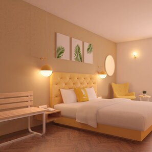 Deluxe Double Room | In-room safe, desk, iron/ironing board, free WiFi - Bloom Hotel - GK 2 (New Delhi)