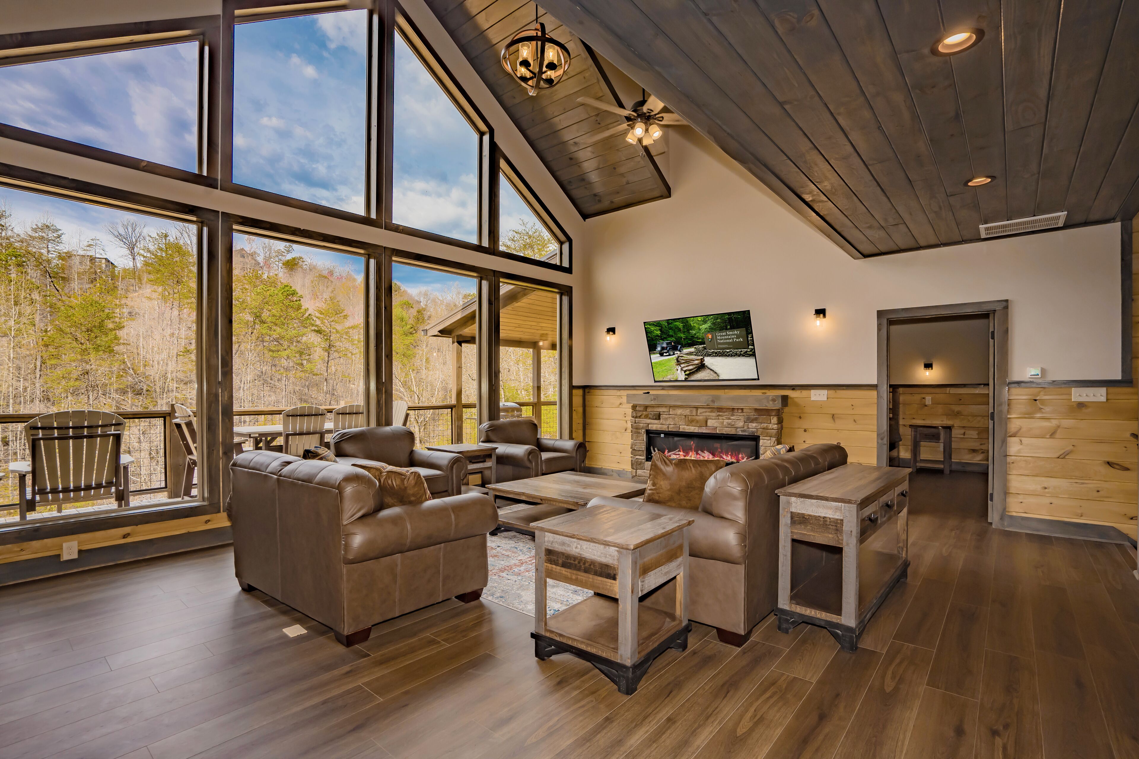 TV, fireplace, table football