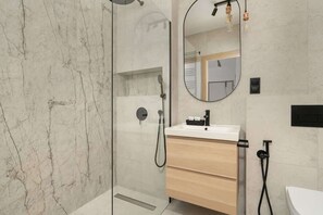 Shower, hair dryer