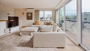 City Penthouse | Living area | Flat-screen TV - Brussels Penthouse Prestige (Brussels)