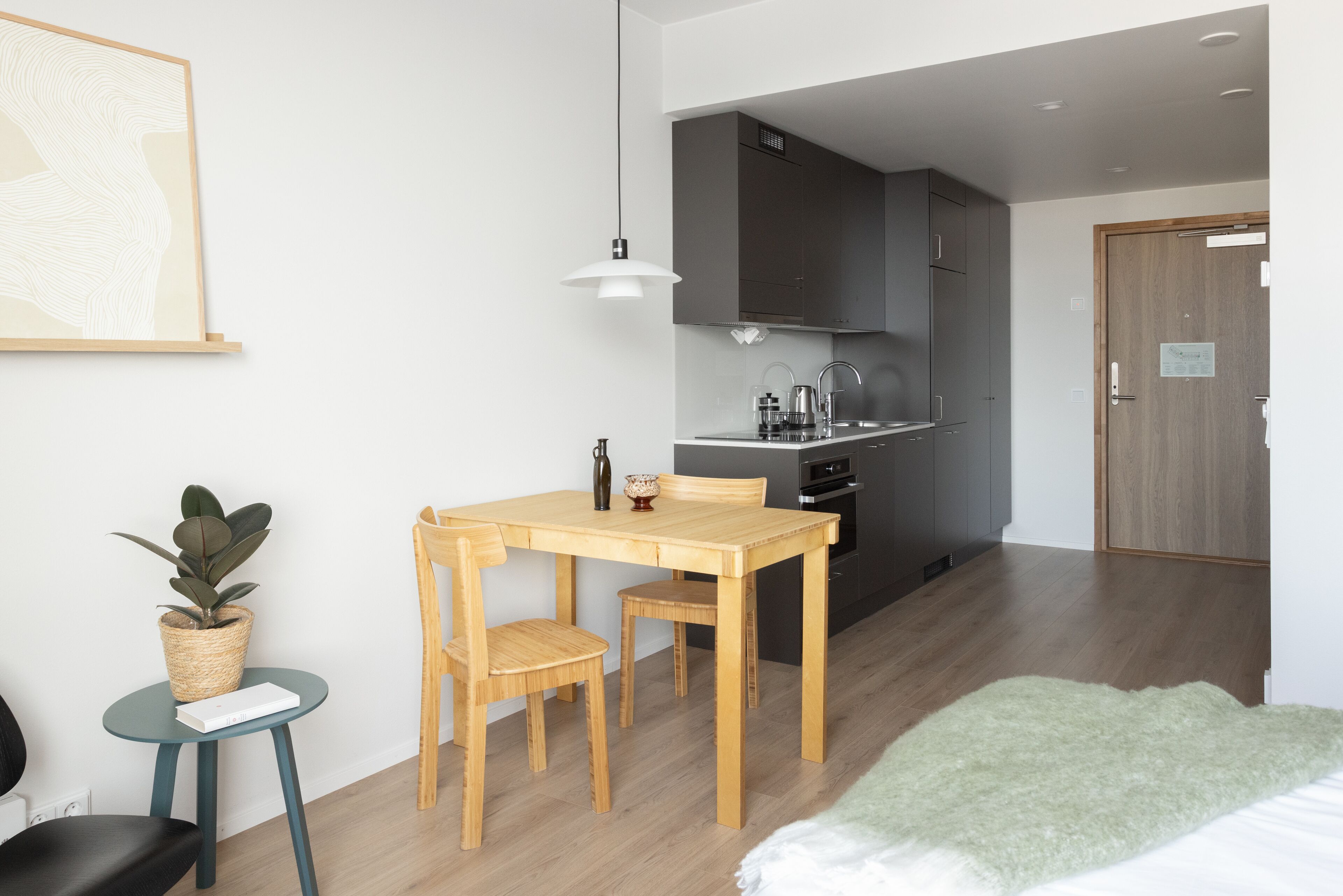 Medium studio with sea view | Privat køkken | Køleskab/fryser i fuld størrelse, mikrobølgeovn, ovn, kogeplade