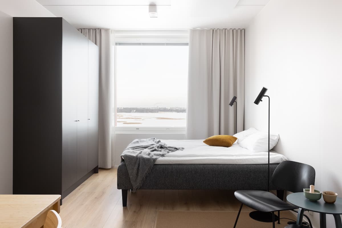 Standard studio with sea view | デスク、ノートパソコン用作業スペース、遮光カーテン、防音設備