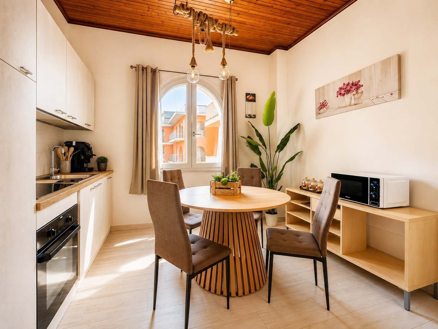 kitchen and dining