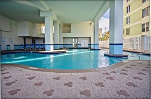 Indoor pool, a heated pool
