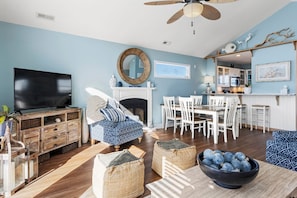 TV - Island Time: Golf Community, Beach Club Access w/ Pool and Oceanfront Parking (Nags Head)
