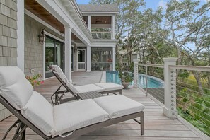 Terrace/patio - New Build, pool, marsh views (Kiawah Island)