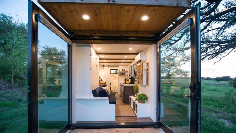 Yellow Blue Elegant Container Tiny House