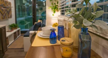 Yellow Blue Elegant Container Tiny House