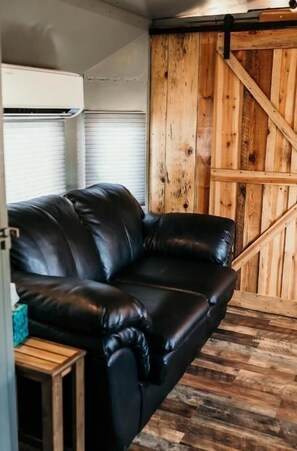 Una Smart TV, una chimenea, libros