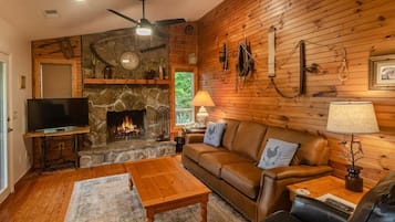 Télévision, cheminée