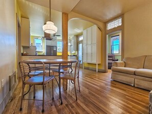 TV, fireplace - Downtown Luxury Apartment in Waynesville Experience Elegance and Adventure (Waynesville)