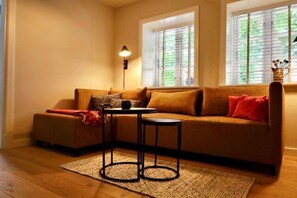 Smart TV y chimenea 