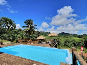 Outdoor pool, a heated pool