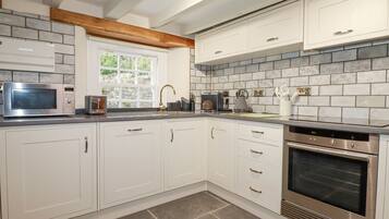 Fridge, dishwasher, electric kettle, toaster