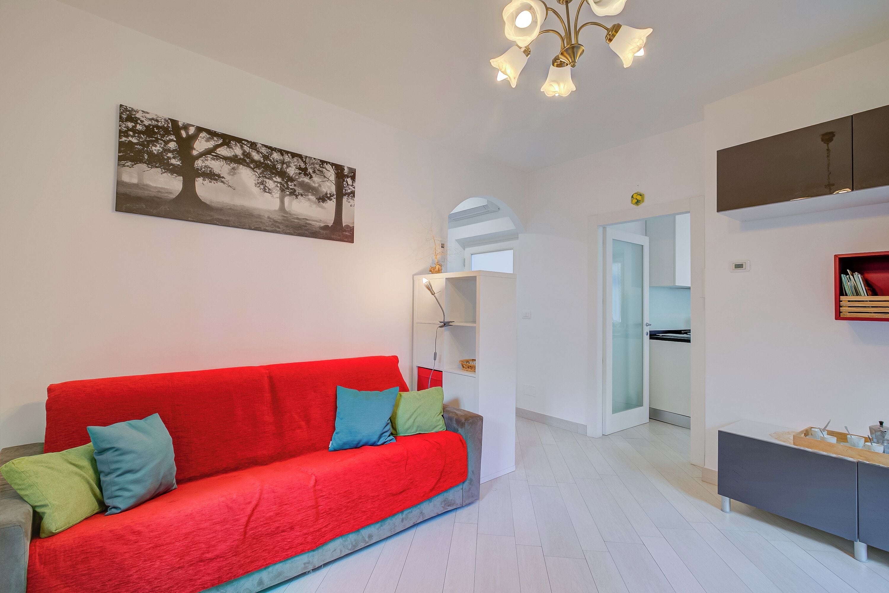 Family Apartment, Multiple Bedrooms, Mountainside (Casa dei Nonni) | Living area | 21-inch flat-screen TV with cable channels