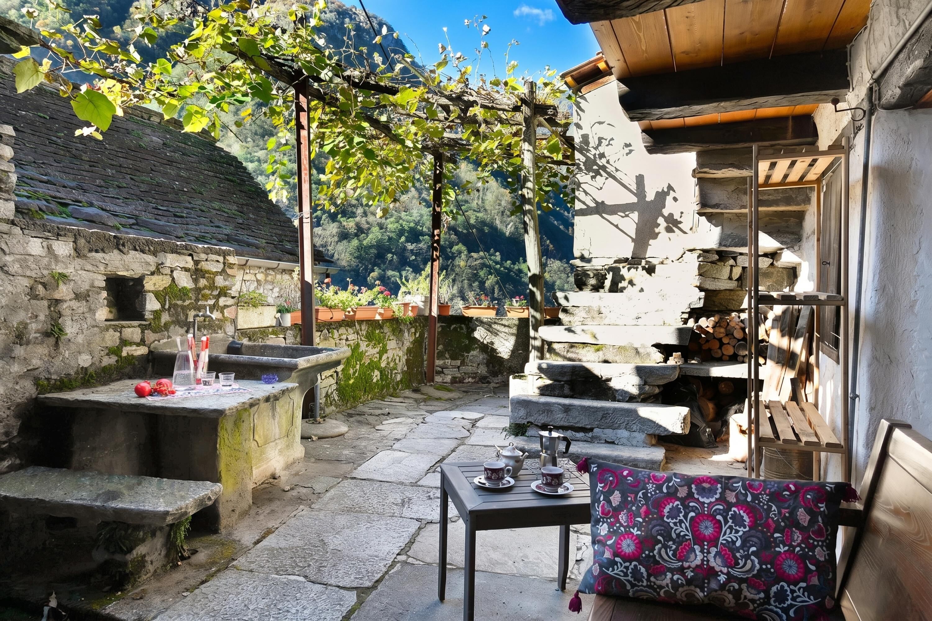 Chalet Familial, plusieurs chambres, côté montagne (Casa Carla 2) | Restauration extérieure