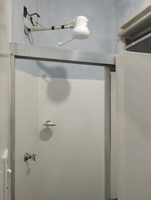 Shower, soap, toilet paper