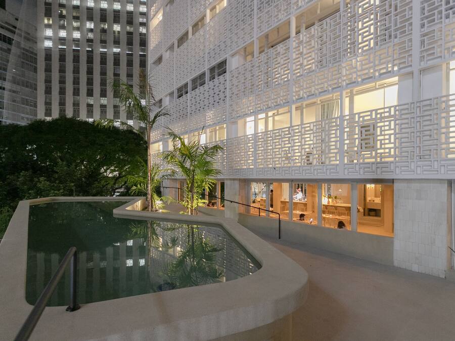 Outdoor pool, open 8:00 AM to 10:00 PM, pool umbrellas, sun loungers