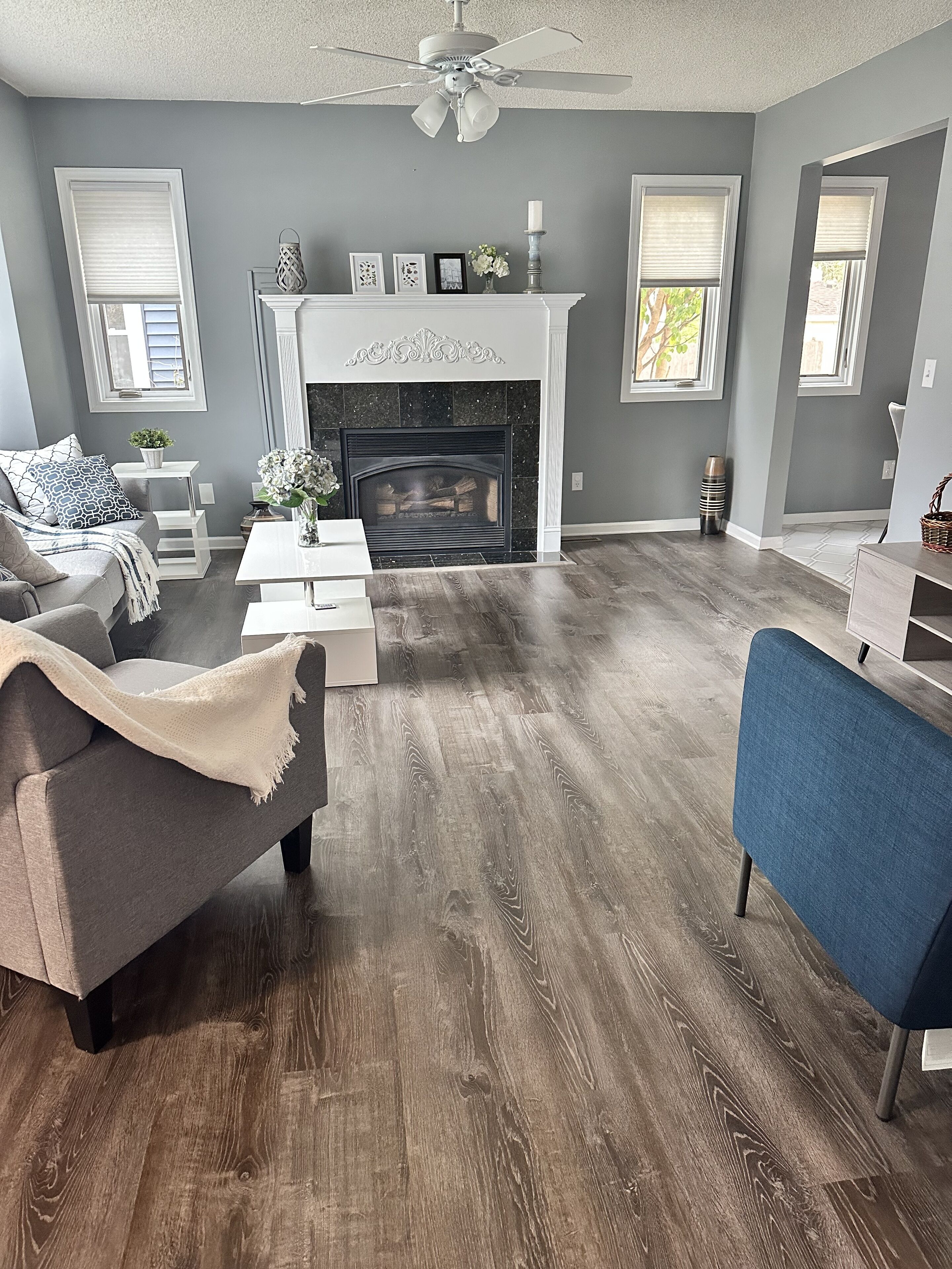 Smart TV, fireplace, video games, table football