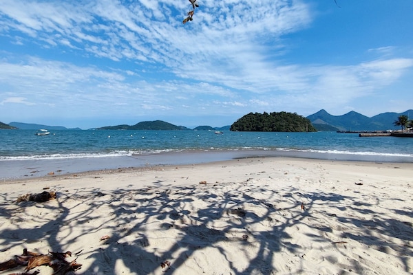 Private beach, white sand